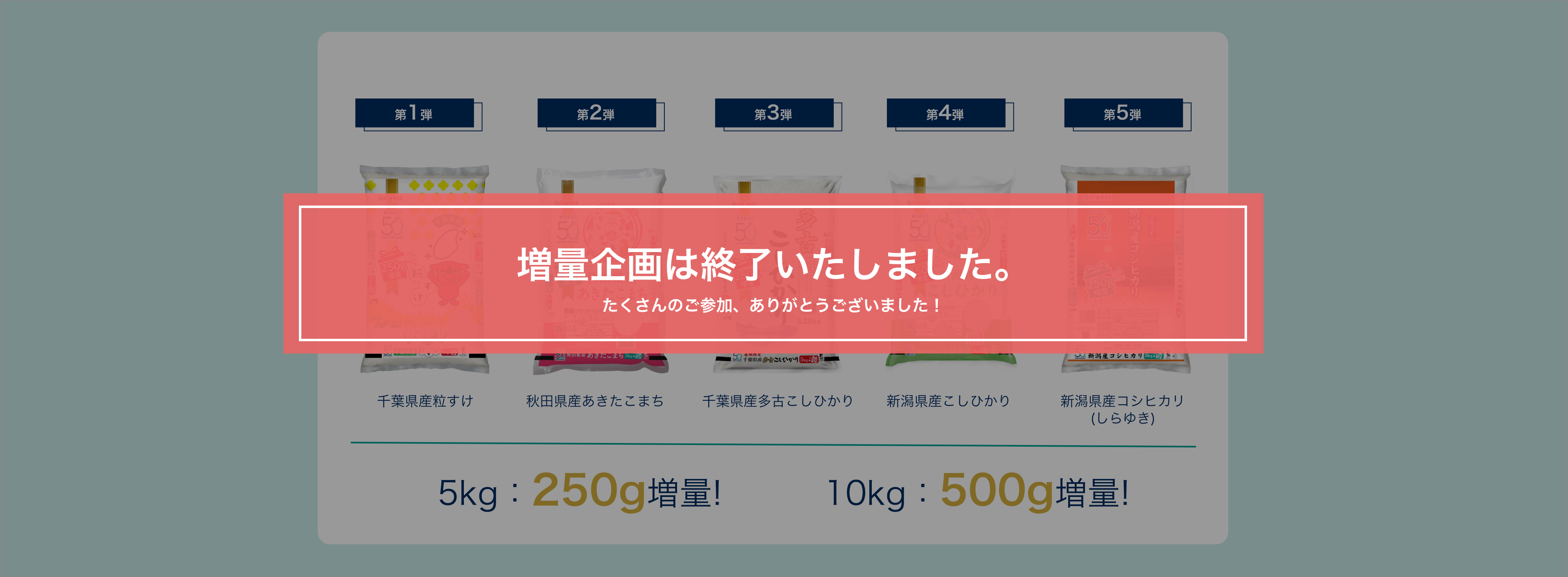 増量企画は終了しました。