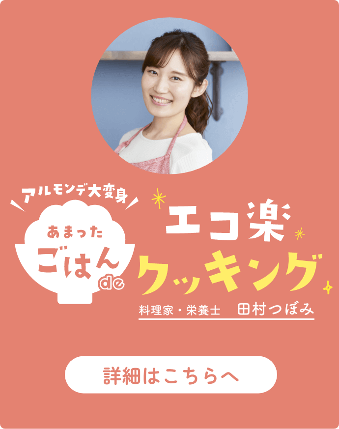 アルモンデ大変身 あまったごはんde エコ楽クッキング 料理家・栄養士 田村つぼみ