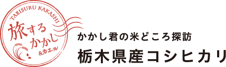 旅するかかし＆カエル かかし君の米どころ探訪 栃木県産こしひかり