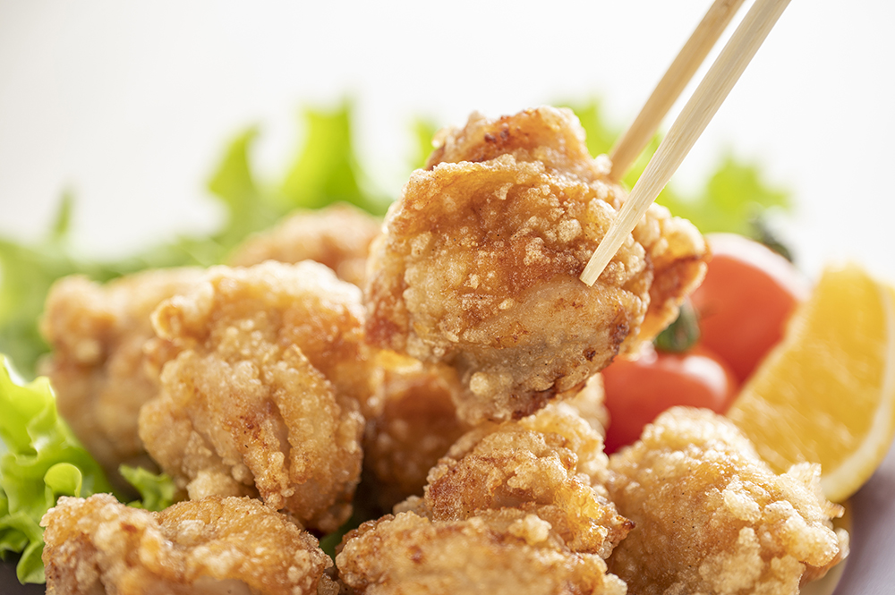 米粉でつくられた唐揚げ