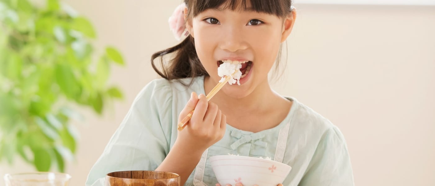 成長期の子どもにこそ、食の大切さを伝え、もっとごはんを食べて欲しい。